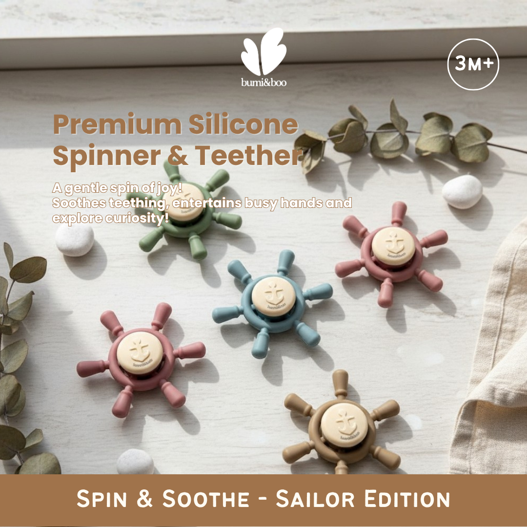 Premium Silicone Spinner & Teether - Spin & Soothe - Sailor Edition