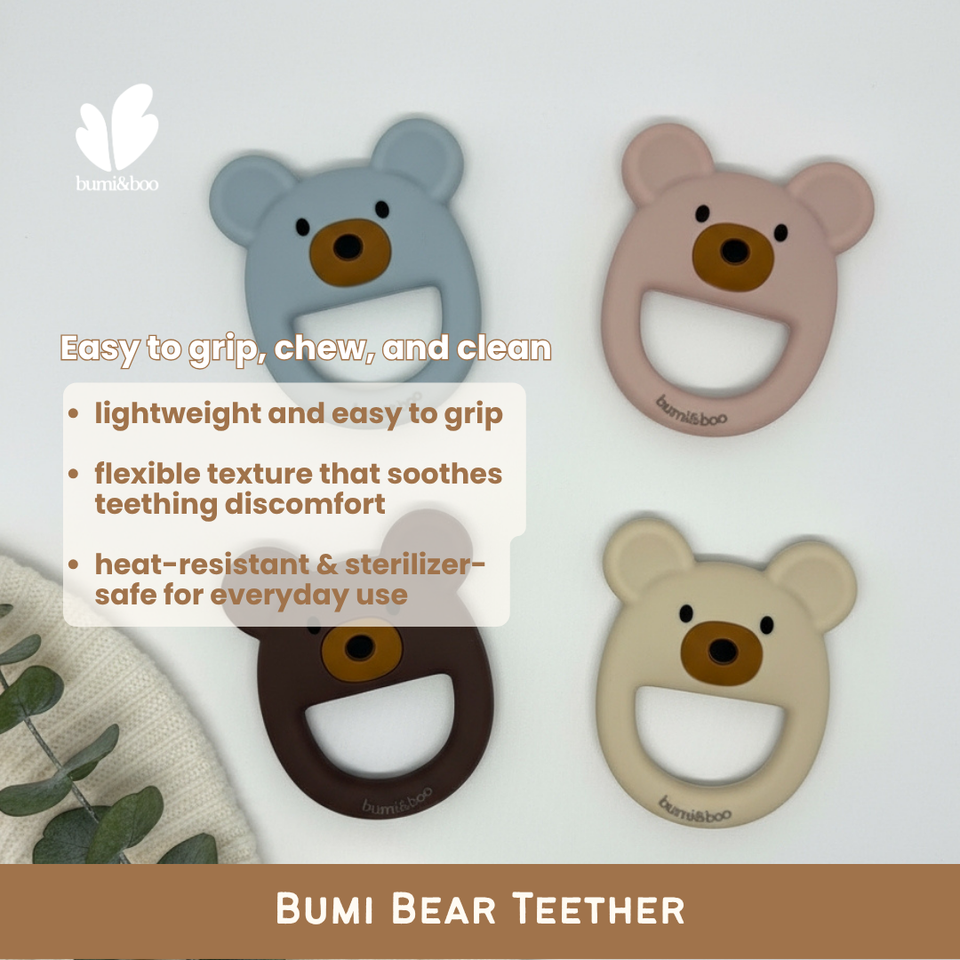 Premium Silicone Baby Teether - Bumi Bear Teether