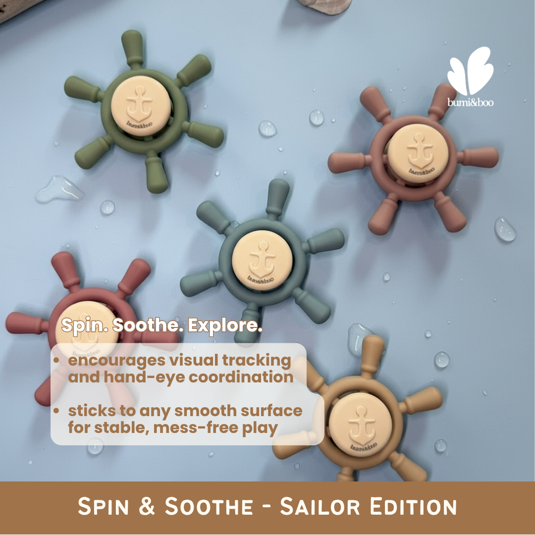 Premium Silicone Spinner & Teether - Spin & Soothe - Sailor Edition