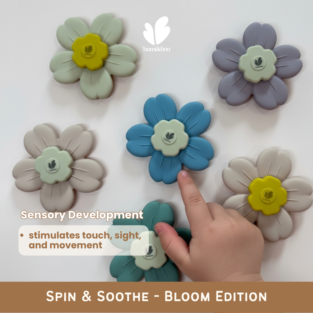 Premium Silicone Spinner & Teether - Spin & Soothe - Bloom Edition