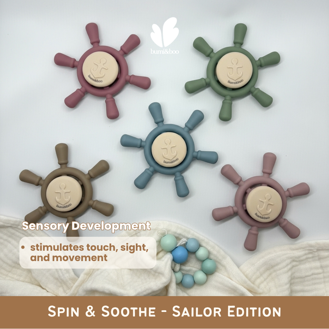 Premium Silicone Spinner & Teether - Spin & Soothe - Sailor Edition