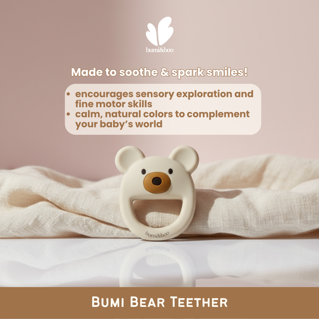 Premium Silicone Baby Teether - Bumi Bear Teether