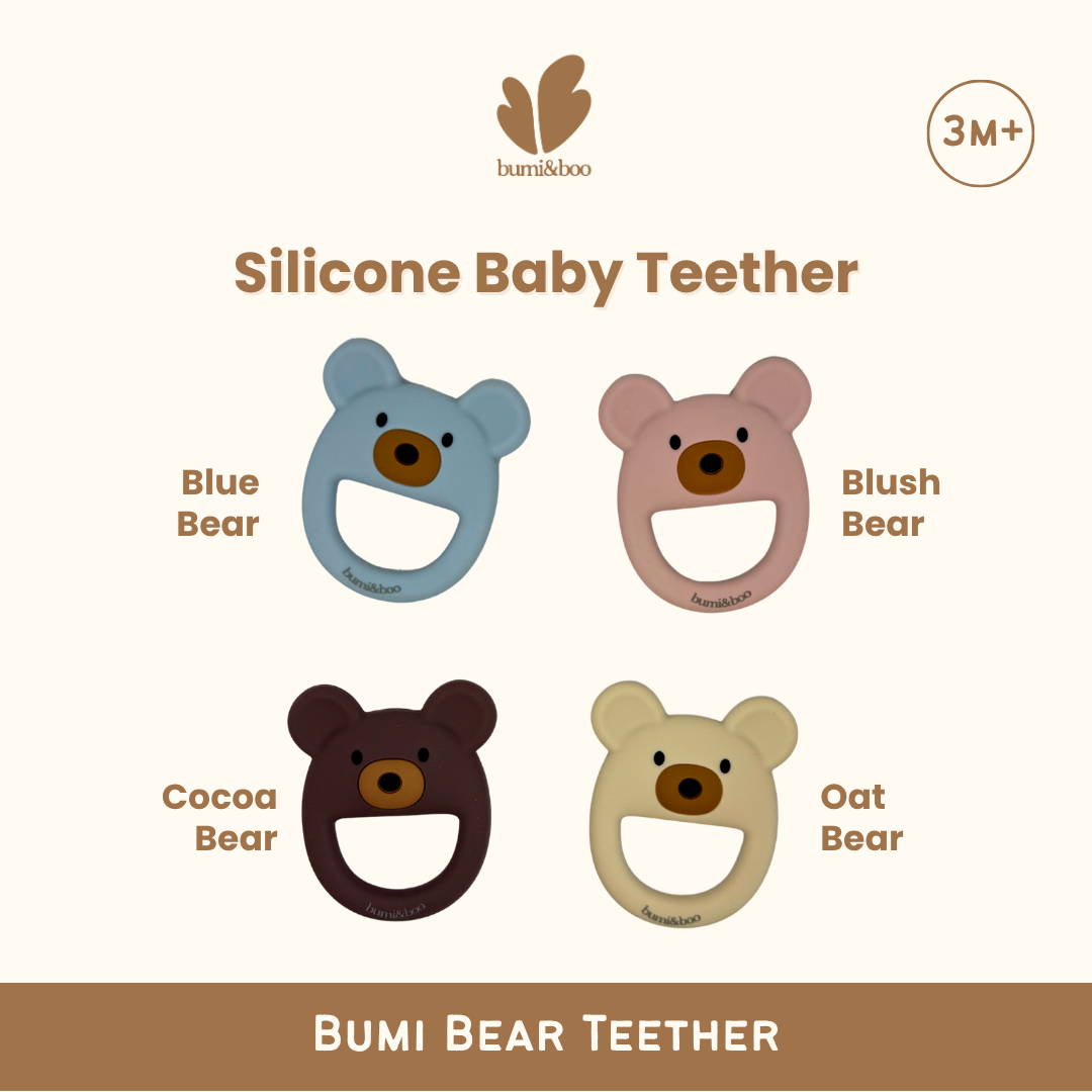 Premium Silicone Baby Teether - Bumi Bear Teether