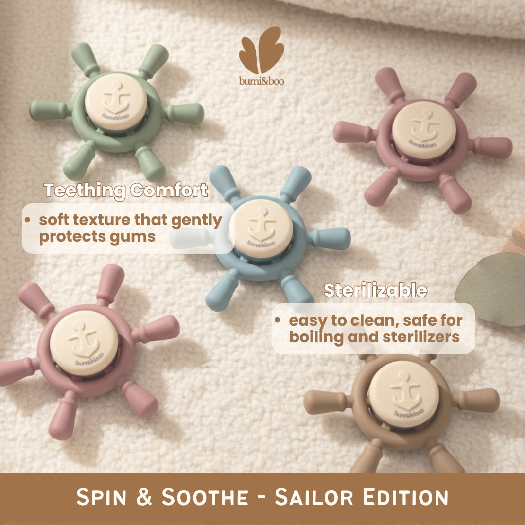 Premium Silicone Spinner & Teether - Spin & Soothe - Sailor Edition