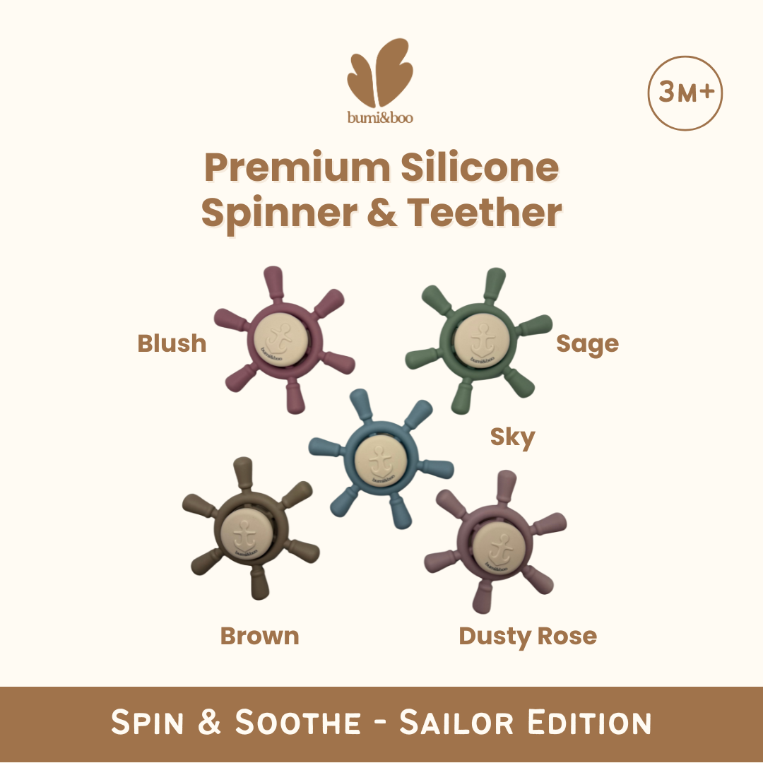 Premium Silicone Spinner & Teether - Spin & Soothe - Sailor Edition