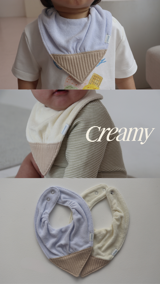 Creamy Gelato Gift Set – Baby Romper & Bib Set (Made in Korea)
